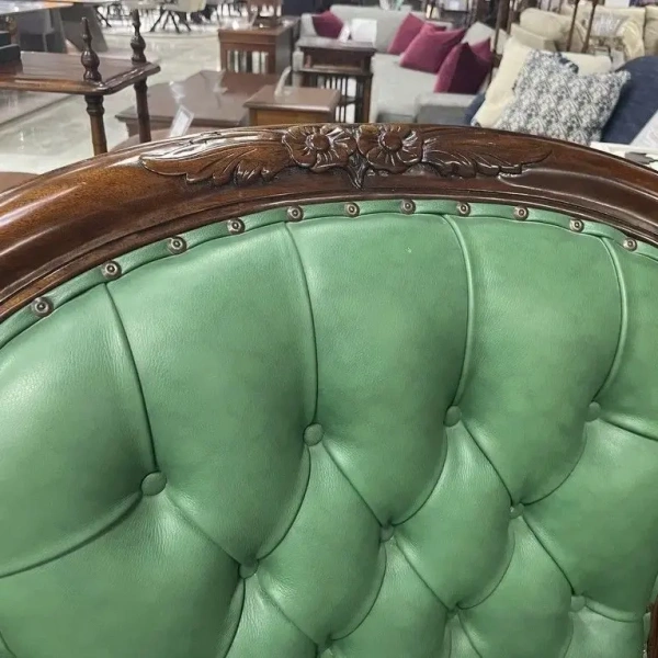 Кресло кожаное из массива МИГ665 CGF-M Lt Gr купить в интернет магазине Мебель из массива. Звоните +7 495 961-63-63 Мебель Индонезии